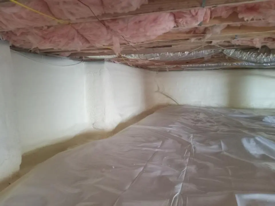 Crawl space encapsulation with closed-cell spray foam for Spray Foam Roofing in Lake Worth Beach